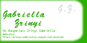 gabriella zrinyi business card